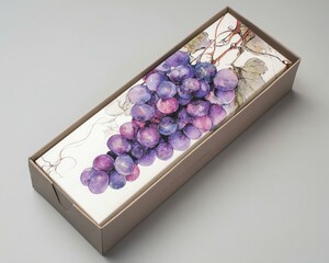 Elegant packaging featuring beautiful grapes.