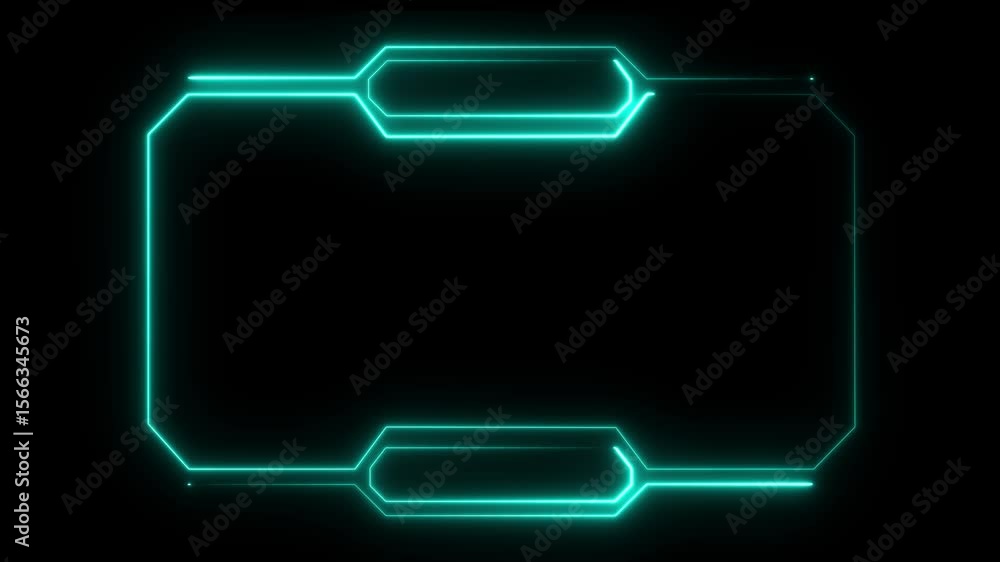 Aufkleber futuristic hud interface screen design. sci-fi virtual reality technology view display. abstract dig