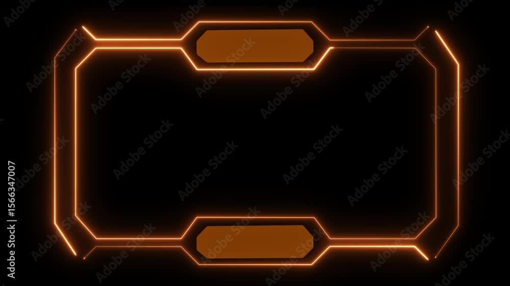 Aufkleber futuristic hud interface screen design. sci-fi virtual reality technology view display. abstract dig