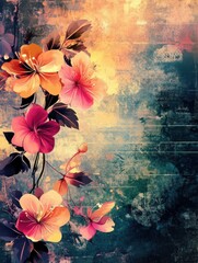 sharp image of Elegant floral background