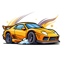 Naklejka premium vector illustration of a sports car