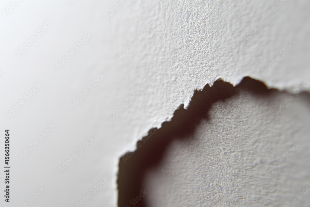 Poster torn paper edge textured surface closeup white minimal abstract rough detail macro creative concept 