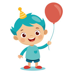 baby boy with balloons