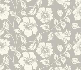Aloha hibiscus flower hawaii seamless pattern. flower pattern, floral pattern.