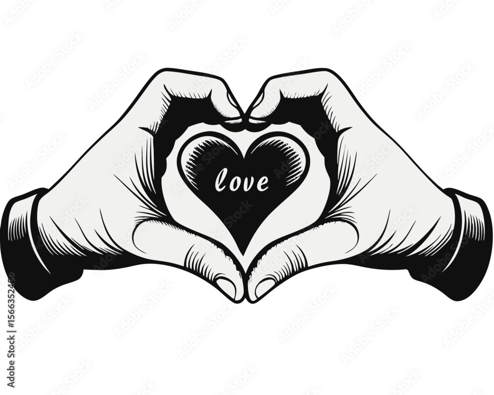 Poster artistic graphic design featuring a bold stylized heart shape with vibrant color elements perfect fo