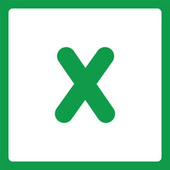 Obraz premium Alphabet shapes Xx