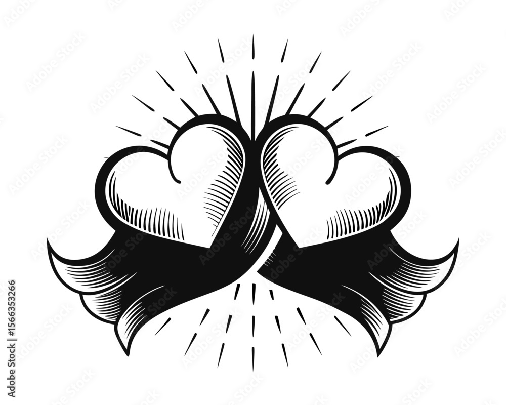 Aufkleber artistic graphic design featuring a bold declaration of affection rendered in a vibrant palette of b
