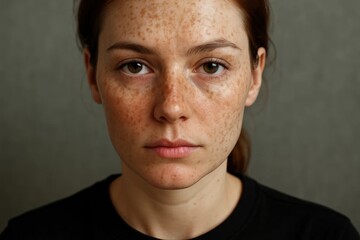 The Vivid Hues of Freckles on a Smiling Face