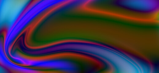 Abstract Swirling Neon Gradient Background: Vibrant Blue, Red, and Green Hues