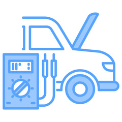 Check Battery Blue Icon