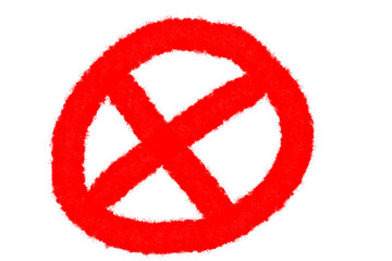 Obraz premium Hand Drawn Red Cross Marker on Transparent Background, Isolated Red X Sign, Doodle Cross Symbol PNG