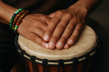 A Drummer's Hands Resting on a Classic Drum
