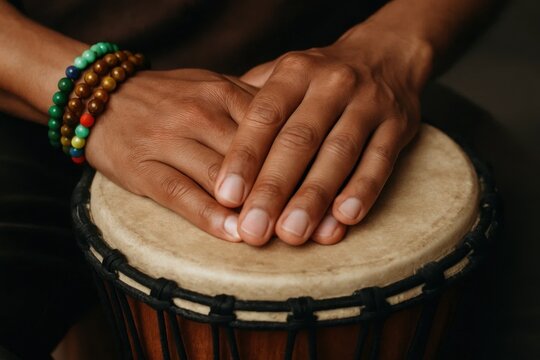 A Drummer's Hands Resting on a Classic Drum