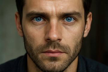 Obraz premium The intensity in his eyes speaks volumes about a man lost in thought