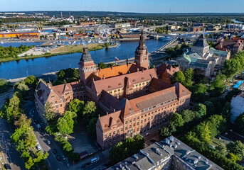 View of Szczecin in West Pomeranian Voivodeship, Poland