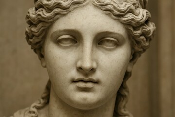 Fototapeta premium A Timeless Bust of a Greek Goddess