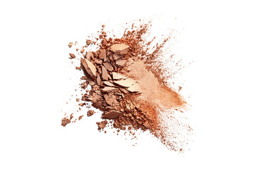  crushed powder makeup isolated on transparent background
