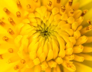 Macro: Radial Symmetry Geometric Pattern in Flower/Plant Center