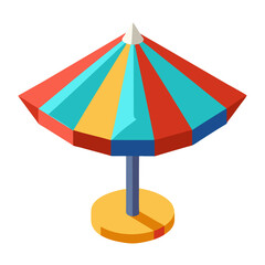 Obraz premium beach umbrella isolated on white