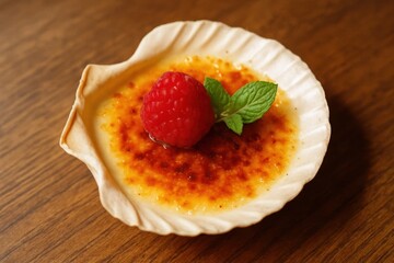 A Rhubarb Crème Brûlée with a Hint of Freshness