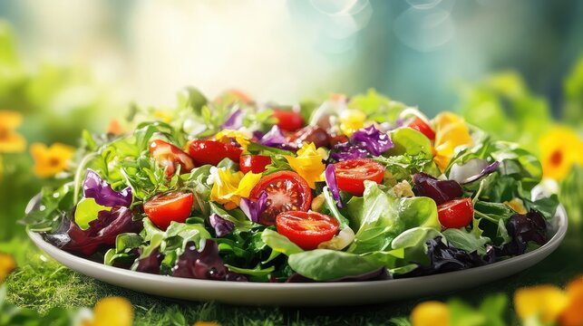 fresh spring mix salad