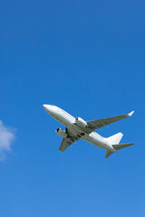 Passenger Airplane Flying Over Hostivice, Czechia