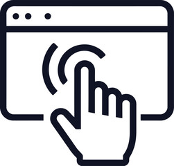Web Touch Interaction Icon