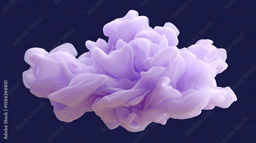 Poster abstract purple fabric flowing on dark background creating soft waves