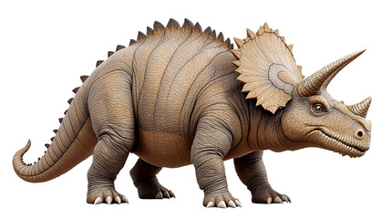 Tyrannosaurus rex dinosaur 3D render isolated standing on white background