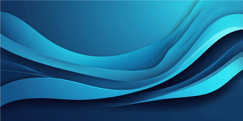 Abstract blue background with dynamic waves and artistic curves, perfect for modern digital design