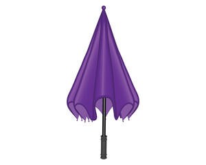 vector design of a purple umbrella that is in a folded or closed state