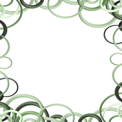 3D green floral frame