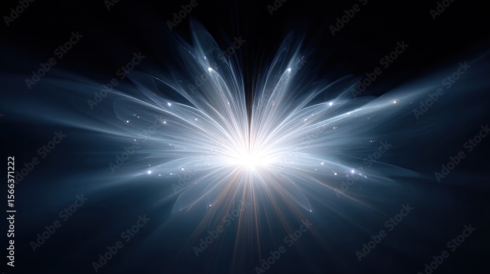 Aufkleber ethereal light burst with abstract shimmering patterns and glows