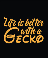 Gecko Typography t-shirt design
