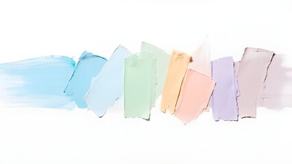 Light Hue Swatches on a White Surface


