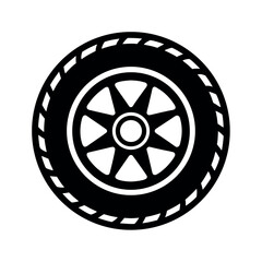 Fototapeta premium Motorcycle Tire Bike Icon Design