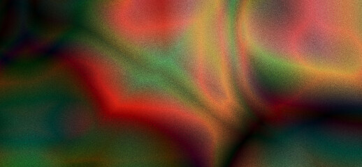 Abstract Red Green Gradient Texture:  Dark Moody Swirls Background Image