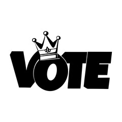 Sticker design of vote