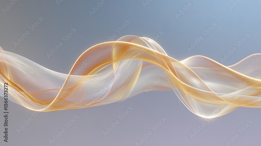 Poster elegant flowing abstract waves of light with soft color gradients