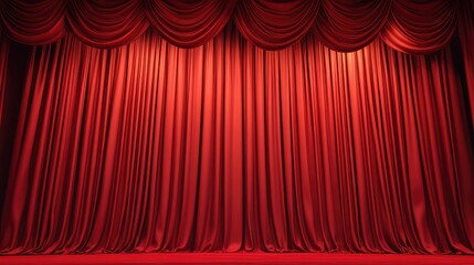 Fototapeta premium photo red theater curtains