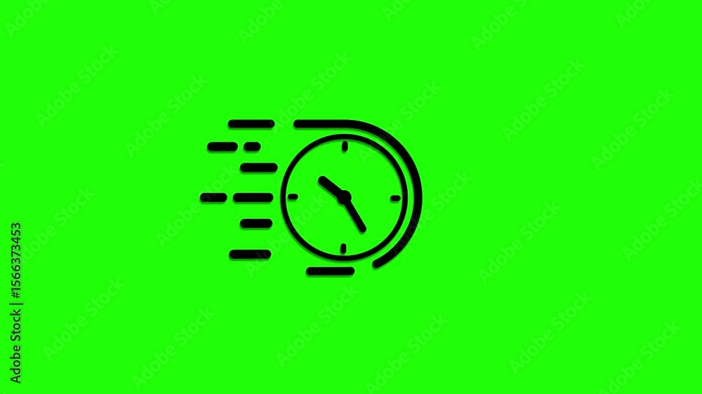 Poster fastest clock icon isolated , timer icon . alarm clock symbol. stopwatch sign. hours, minutes and se
