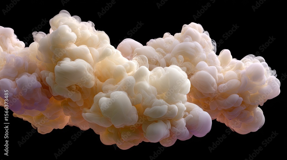 Aufkleber soft cloud formation with fluid shapes and subtle color gradients