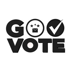 Sticker design of vote