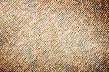 brown burlap background close up
