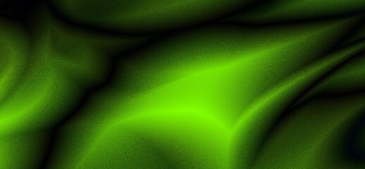 Abstract Green Draped Fabric Texture: Dark Moody Gradient Background