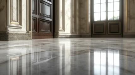 Fototapeta premium hardwood floor and wall