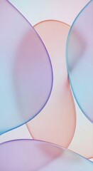 Soft Pastel Abstract Glass Shapes - Blurred Translucent Modern Background