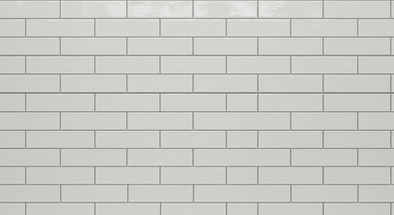 Obraz premium Clean White Subway Tile Wall Texture Background