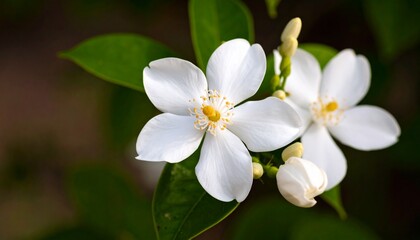 Fototapeta premium Elegant single white dahlia flower with a yellow center isolated on a dark, minimalist background. A symbol of purity and grace.