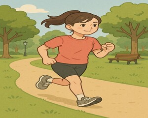 20代　女性のランニング